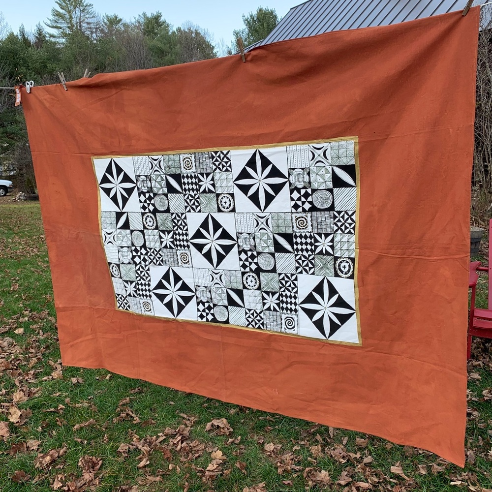 NWT Tribal Textiles Tablecloth Luangwa Valley Zambia Hand Painted African Art